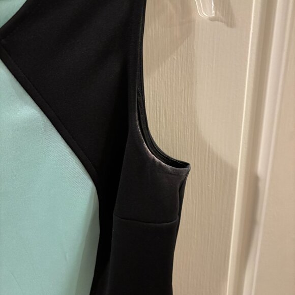 Boston Proper Women's Black/Teal Scuba Dress Size:10 - Picture 8 of 8